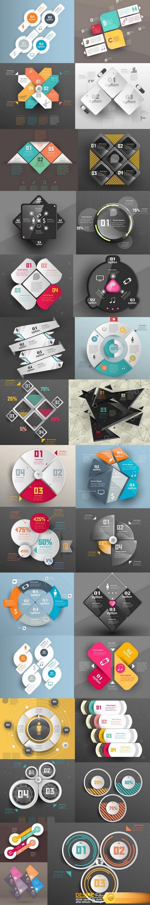 Business Infographics Design Elements - 30 Vector