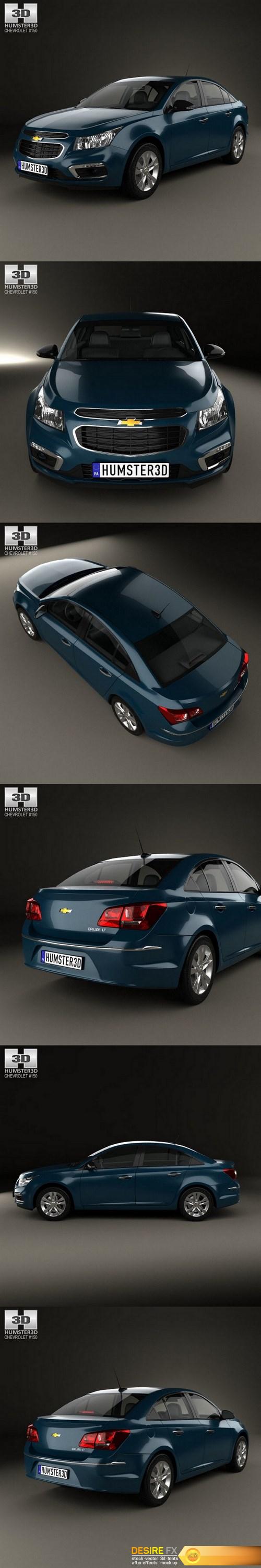 Chevrolet Cruze sedan 2015 3D model