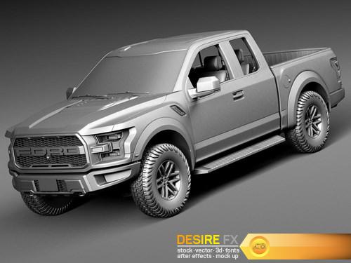 Ford F150 Raptor 2017 3D Model (11)