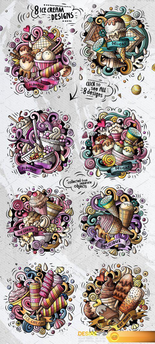 CM - Ice-Cream Cartoon Doodle Big Pack 1590960