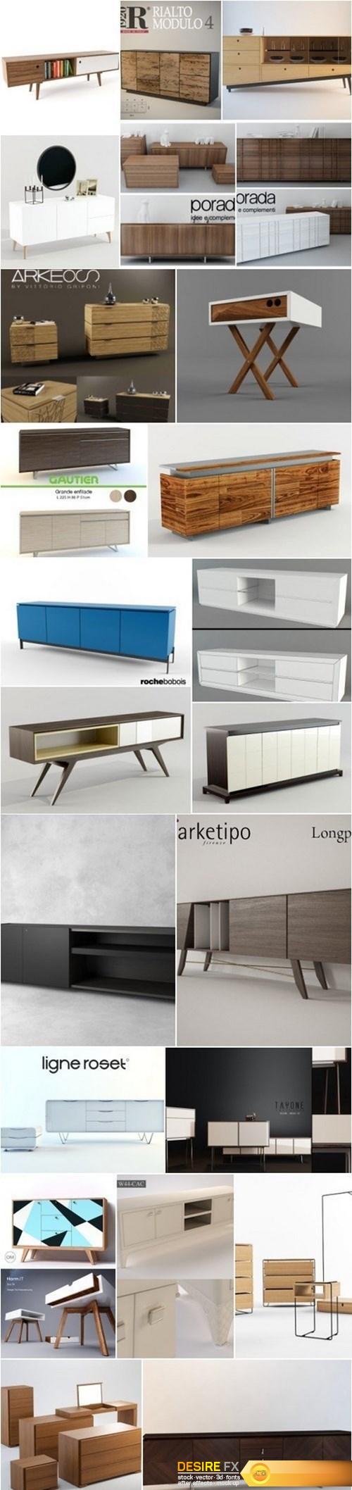 Modern Chest of Drawers 3D Models