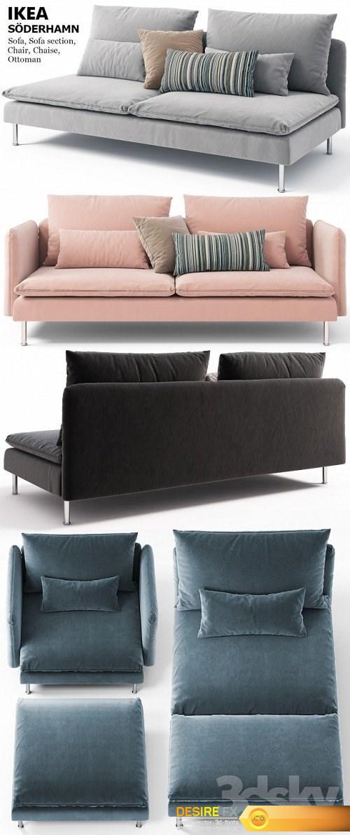 Sofas, chairs, couch, ottoman Ikea SODERHAMN