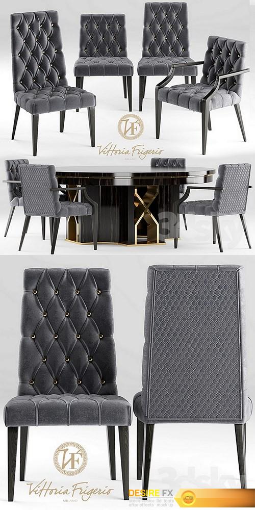 Table and chairs Vittoria Frigerio