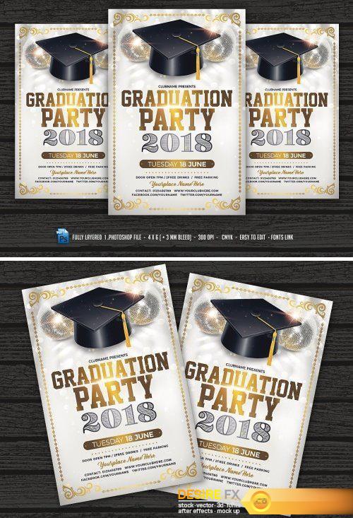 CM - Graduation Party Flyer Template 1550521