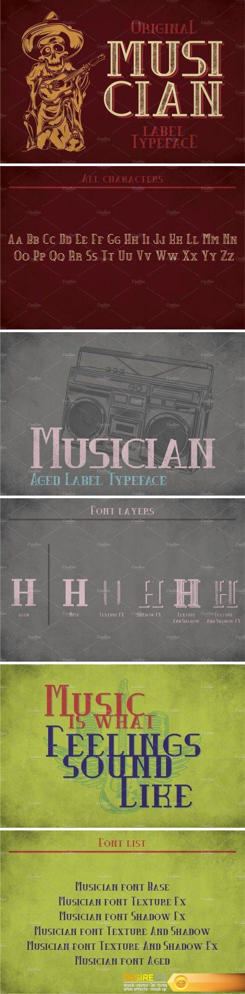 CM - Musician Modern Label Typeface 2091540