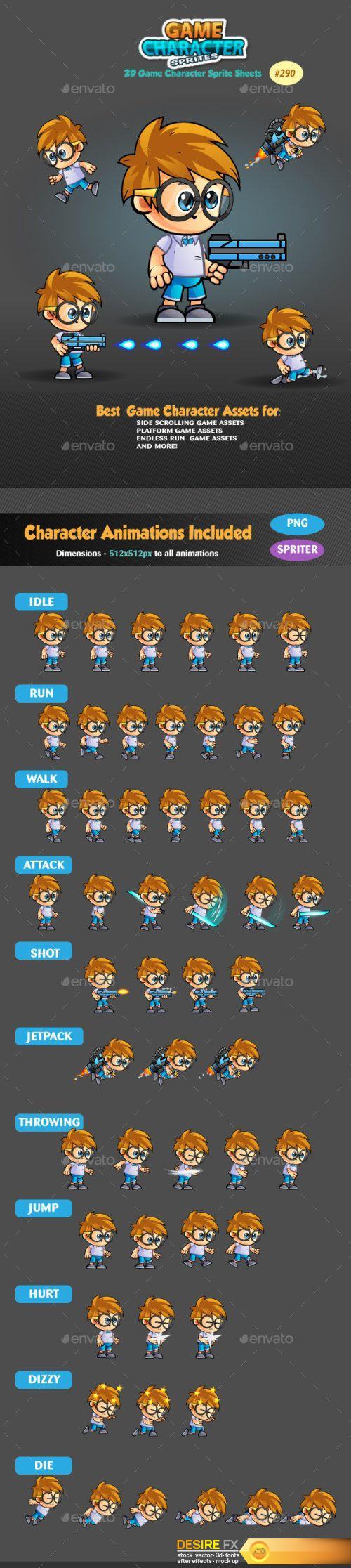Graphicriver - 2D Game Character Sprites 290 19168020