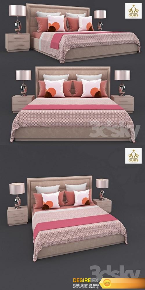 Bed OURS 3d Model