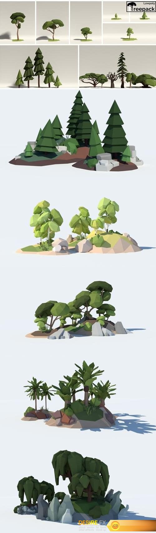 CgTrader - Low Poly Tree Pack