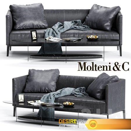 Molteni C CAMDEN Low Backrest Sofa