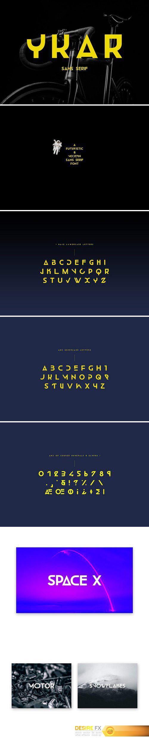 CM - Ykar — futuristic sans serif font 2367507