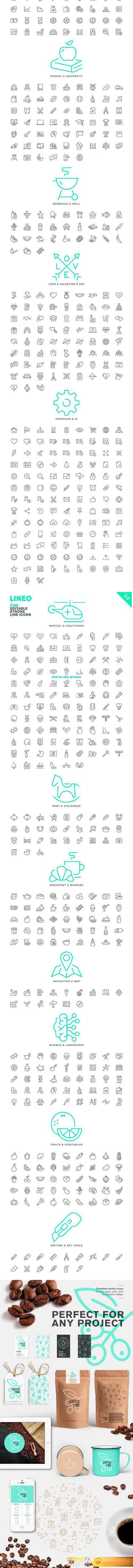 CM - LINEO - 1700+ fully editable icons 2517764