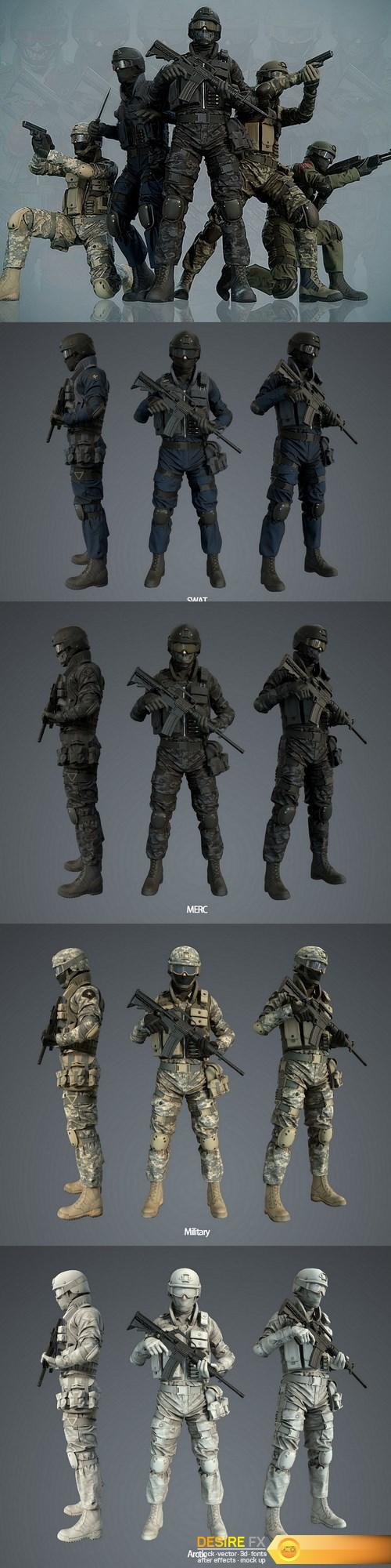 Cubebrush - Assault Character Pack Remastered