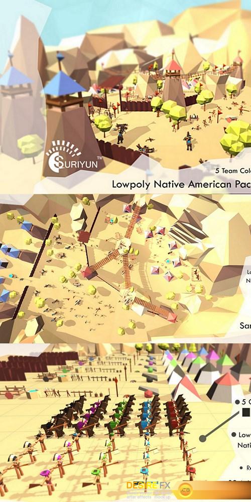 Cubebrush - Lowpoly Native American Pack
