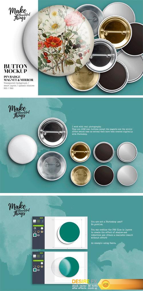 CM - Isolated Pin Button Mockup #1818 2448349