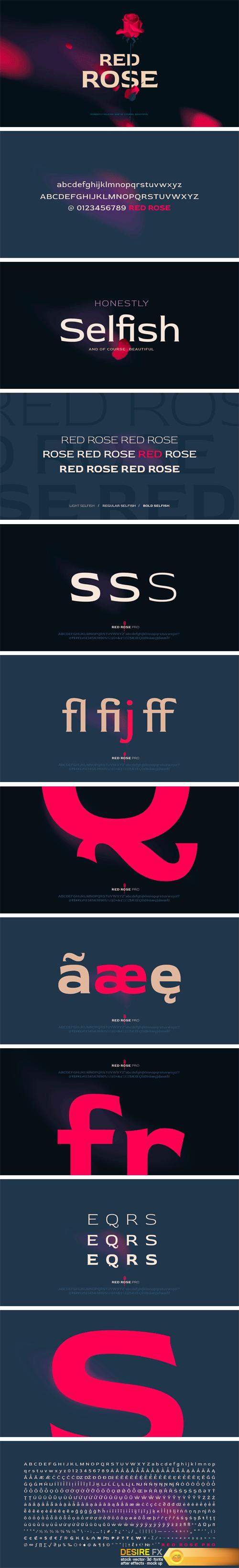 Red Rose Pro Font Family