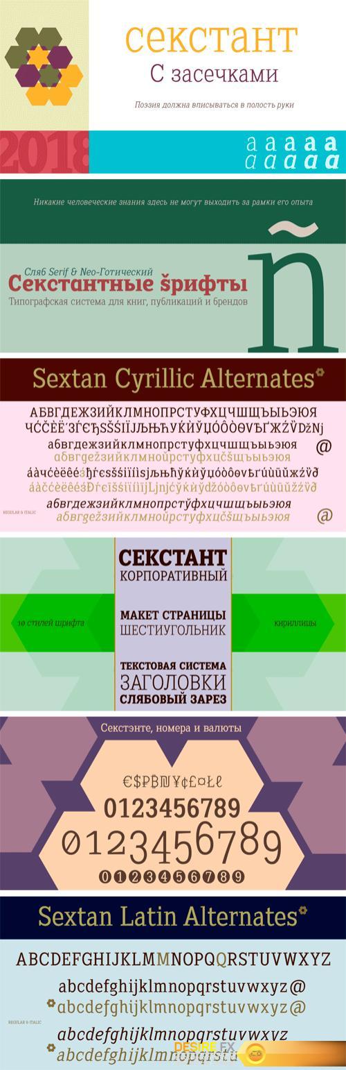 Sextan Cyrillic Font Family