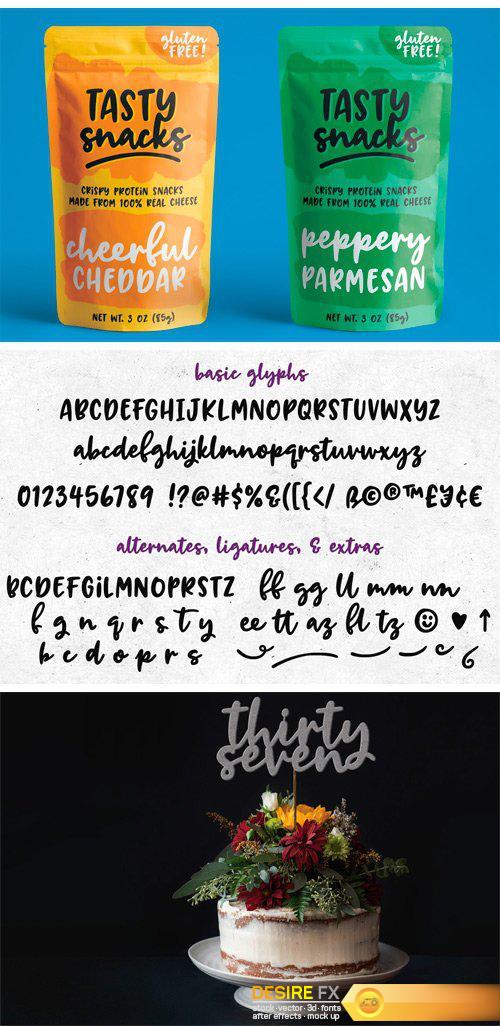 Fontbundles - Breaking Bread: A Chunky Script Font! 62998