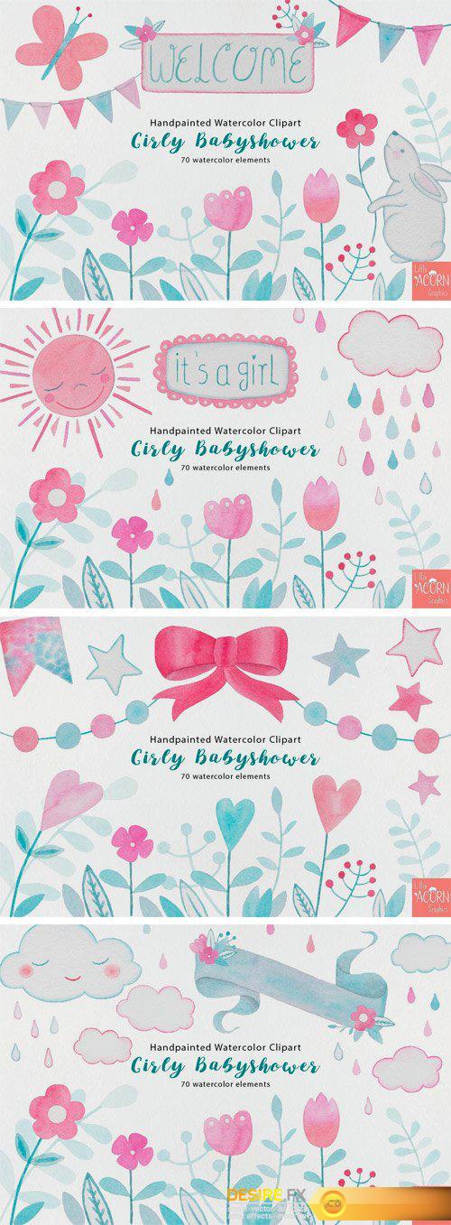 CM - Girly Babyshower Graphics Pack 2392376