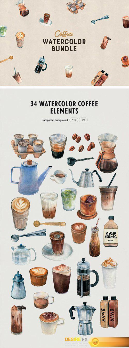 CM - Watercolor Coffee Bundle 2405258