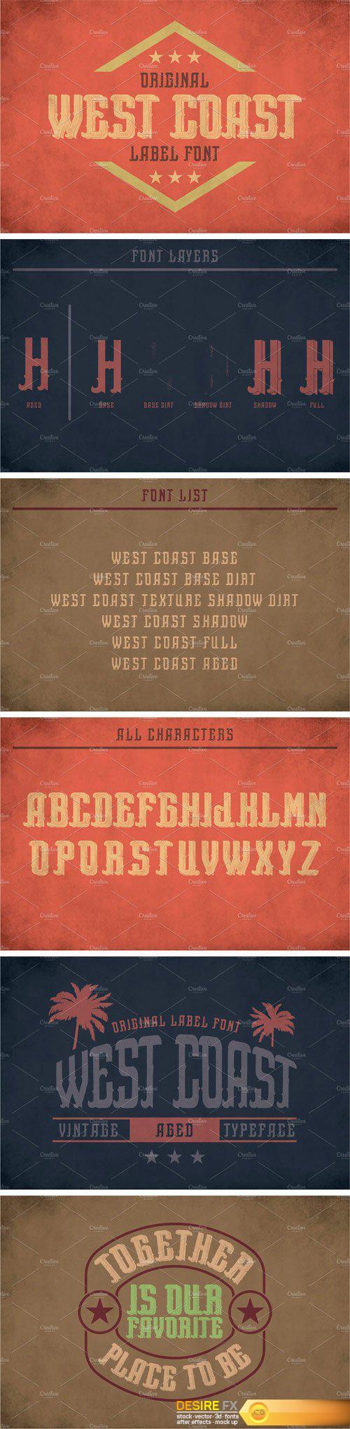 CM - West Coast Vintage Label Typeface 2392986