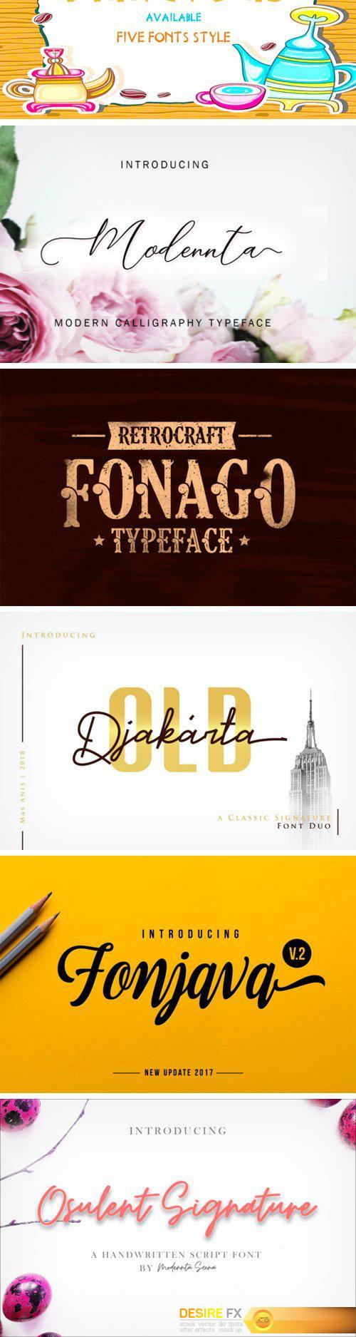 Creativefabrica - 16 Premium Fonts Bundle Vol. 2