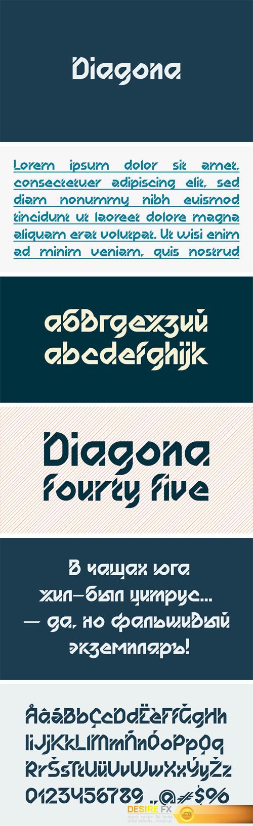KD Diagona Font