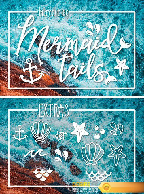 Fontbundles - Mermaid Tails a Handwritten Typeface 21600
