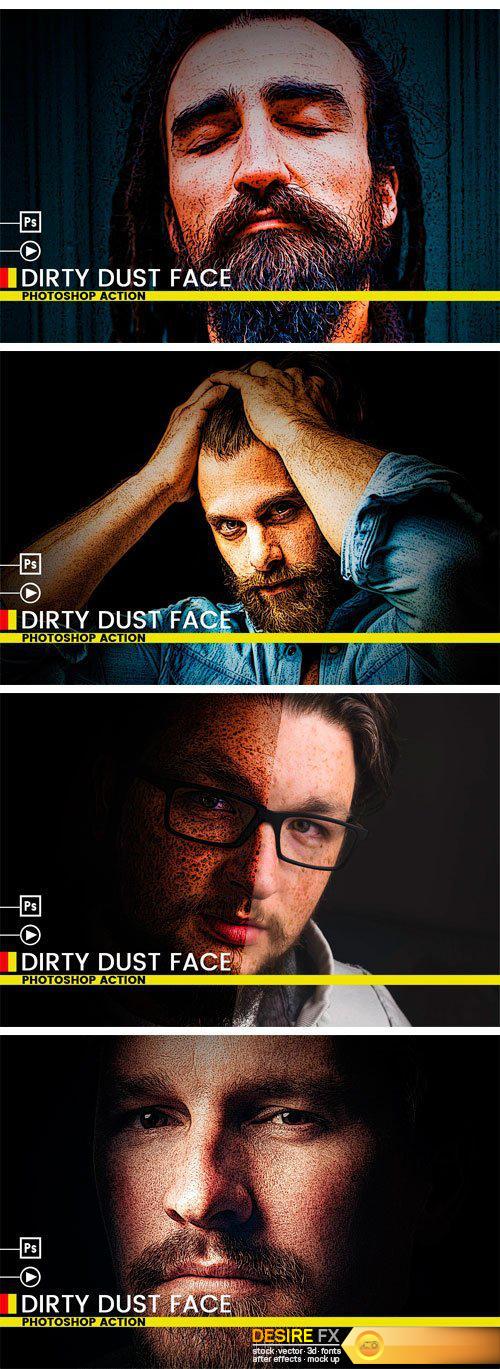 CM - Dirty Dust Face Photoshop Action 2396895