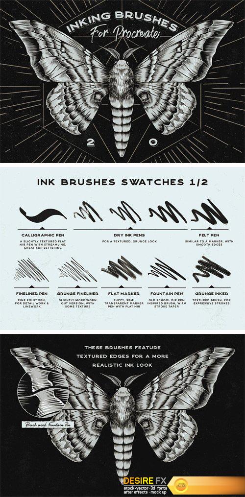CM - Procreate Inking Brushes - Set of 20 2509667