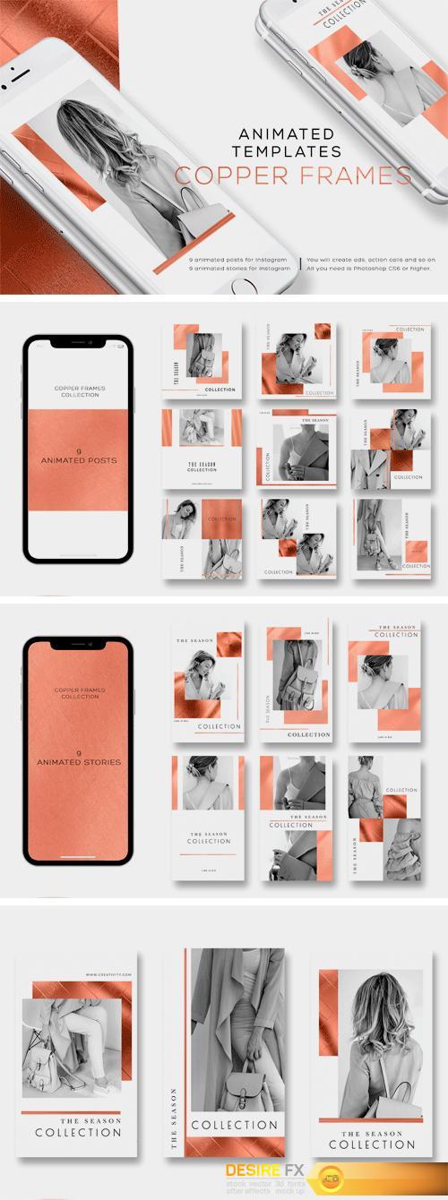 CM - COPPER FRAMES. ANIMATED TEMPLATES. 2421760