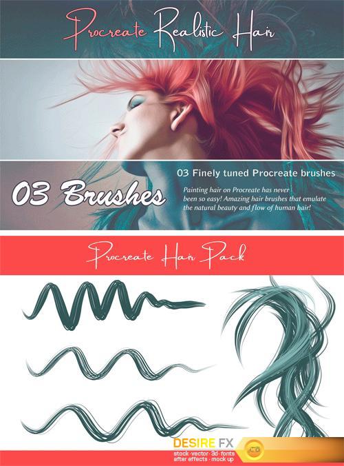 CM - Procreate Hair Brushes 2423104