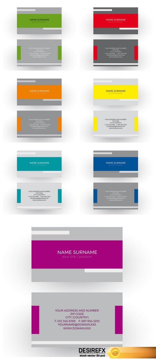 Professional and formal business card 7X EPS