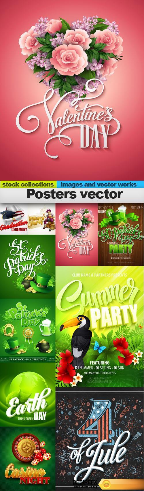 Posters vector, 10 x EPS