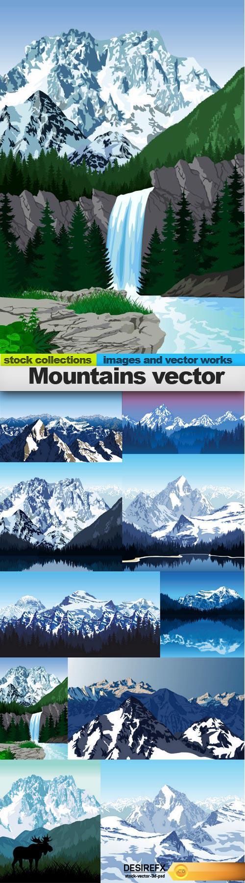 Mountains vector, 10 x EPS