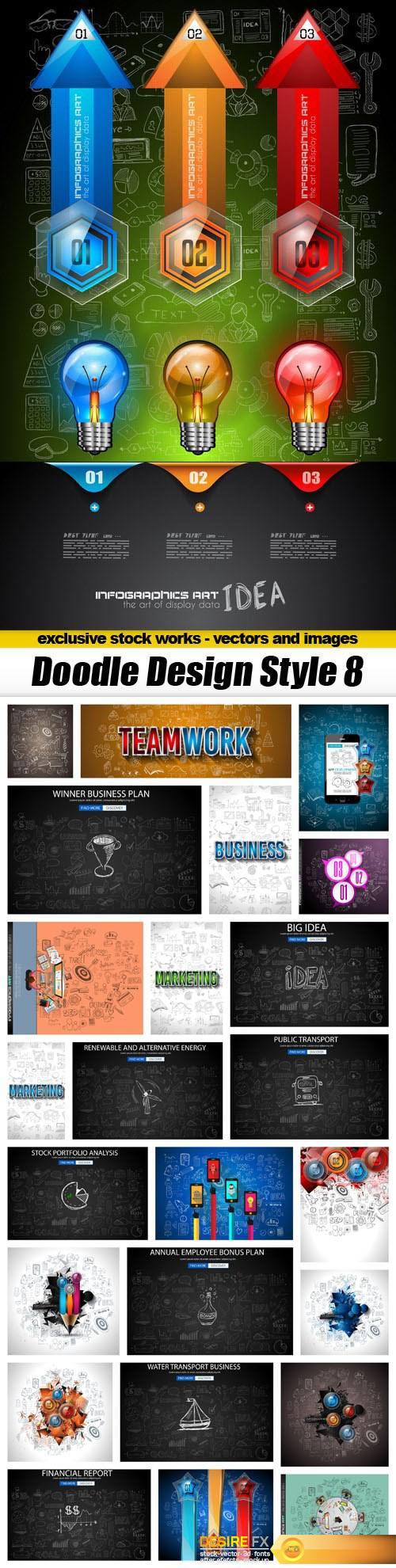 Doodle Design Style 8 - 25xEPS
