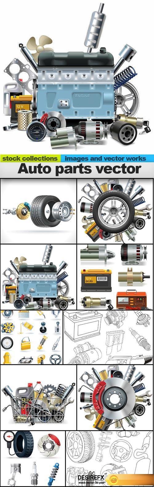 Auto parts vector, 10 x EPS
