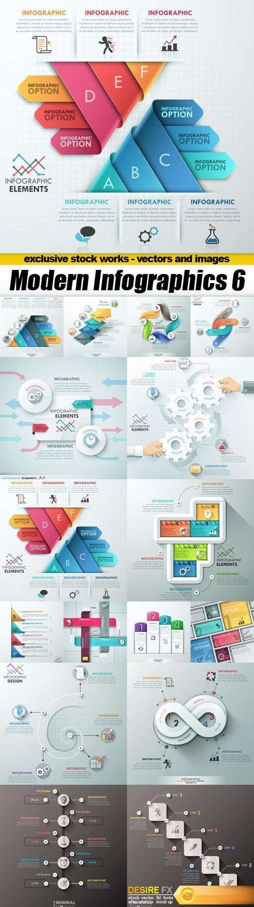 Modern Infographics 6 - 16xEPS