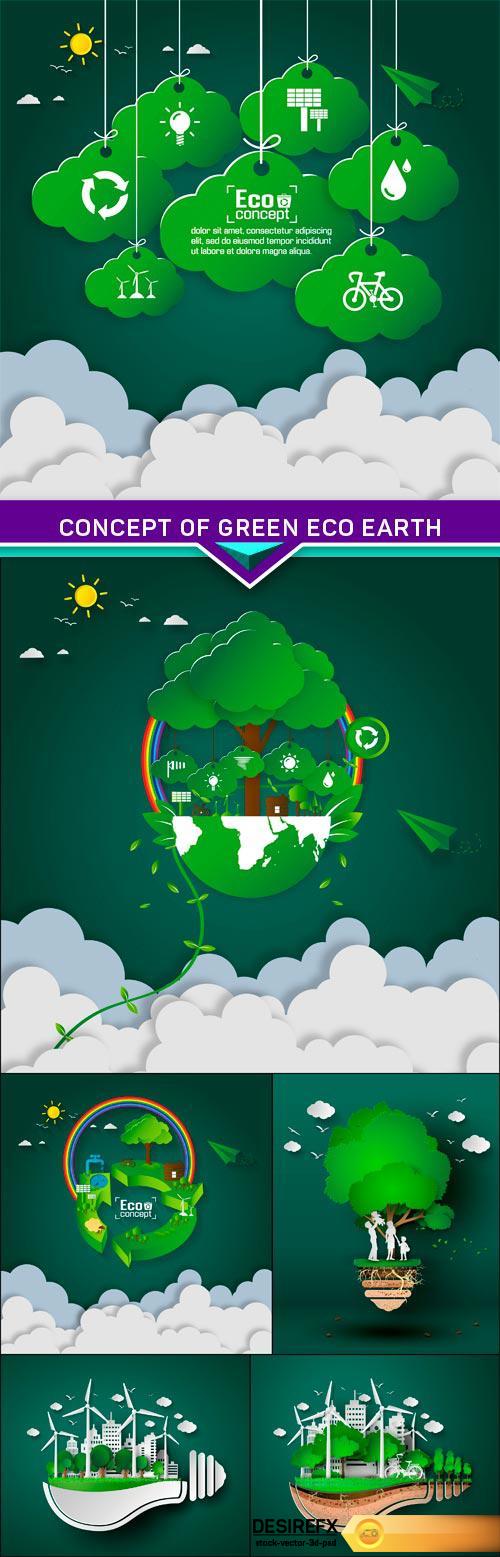 Concept of green eco earth 6X EPS