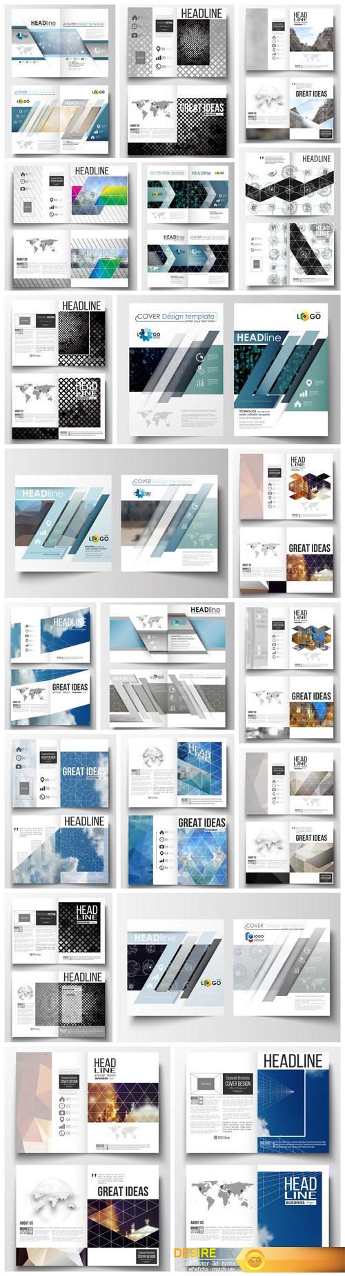 Cover design template, magazine, flyer, booklet or annual report 2 - 20xEPS Vector Stock