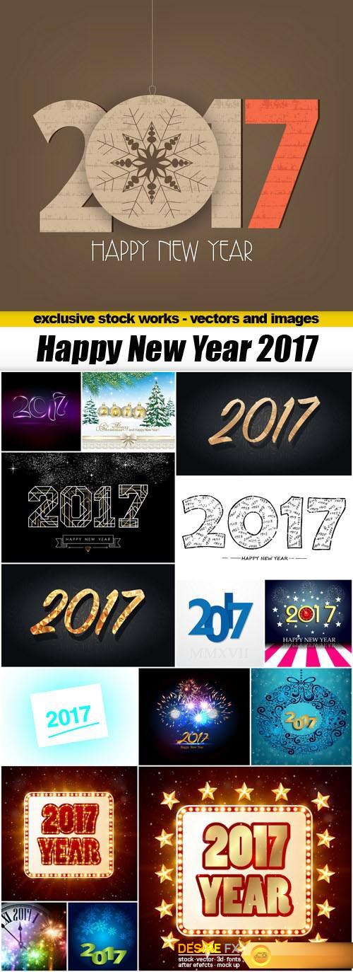 Happy New Year 2017 - 15xEPS