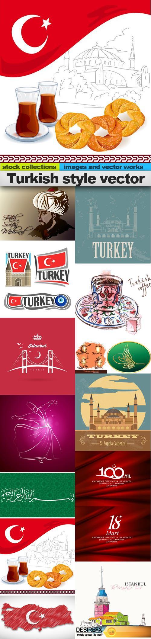 Turkish style vector, 15 x EPS