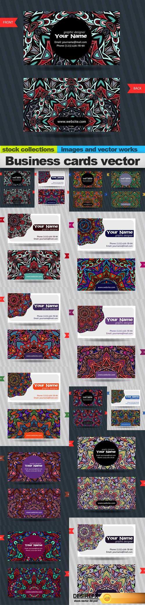 Business cards vector, 15 x EPS