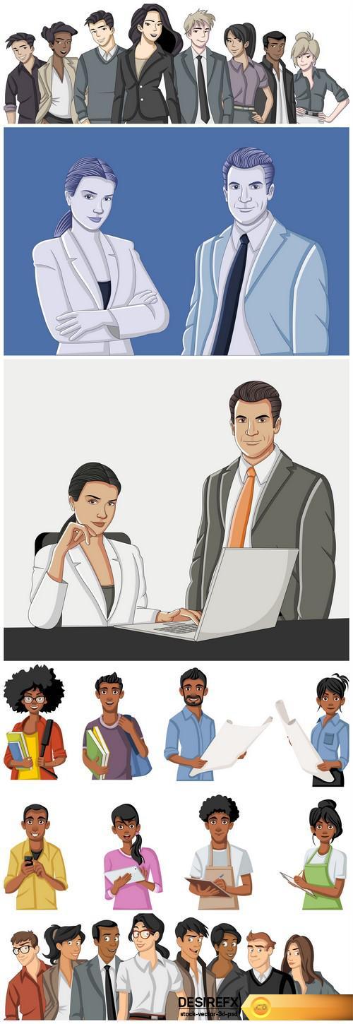 Business people vector illustration 5X EPS