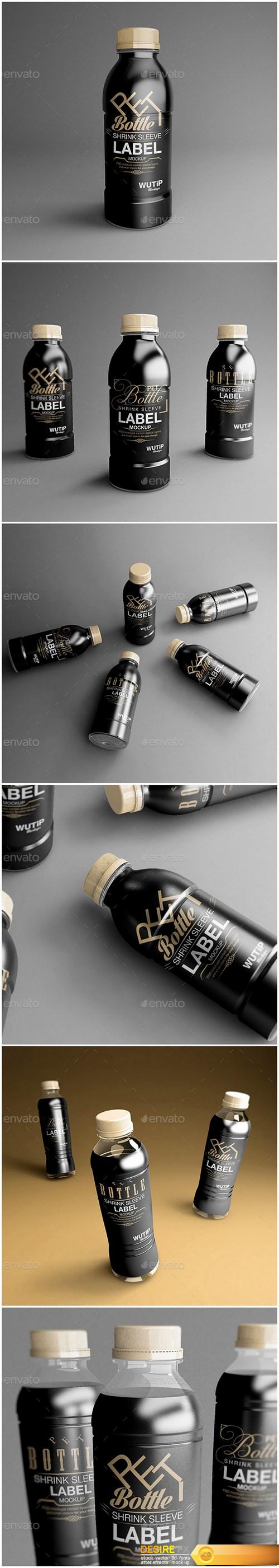 Download Desire Fx 3d Models Gr Pet Bottle Shrink Sleeve Label Mockup 16424276 Yellowimages Mockups
