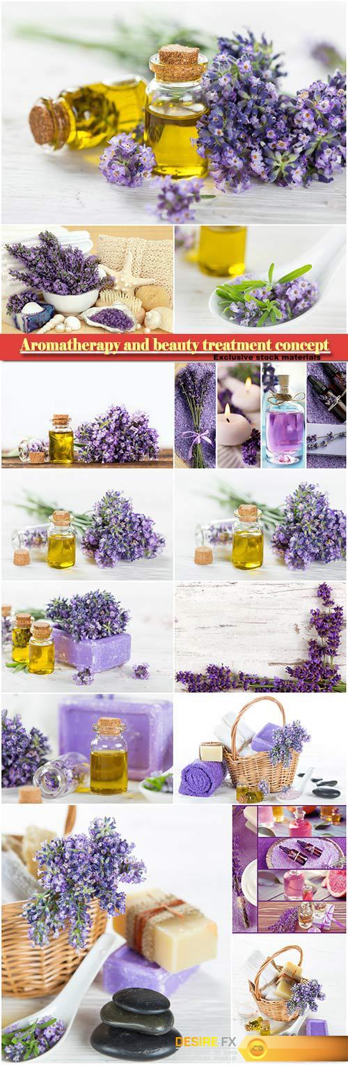 Aromatherapy and beauty treatment concept, lavender beauty treatment