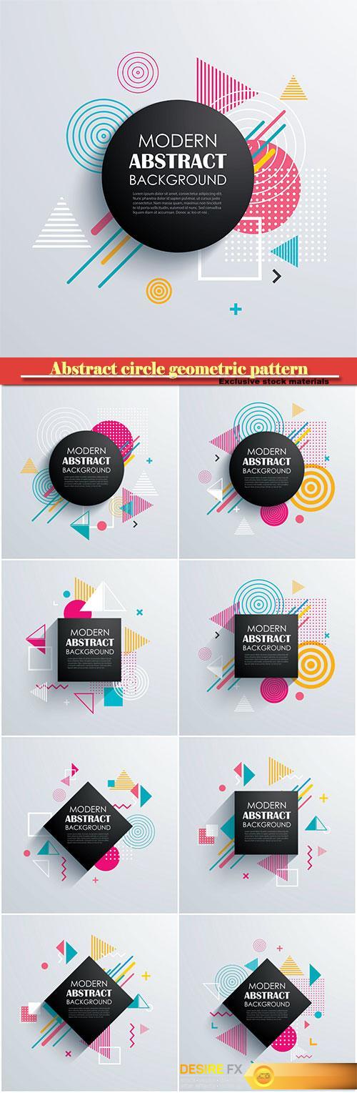 Abstract circle geometric pattern design and vector background