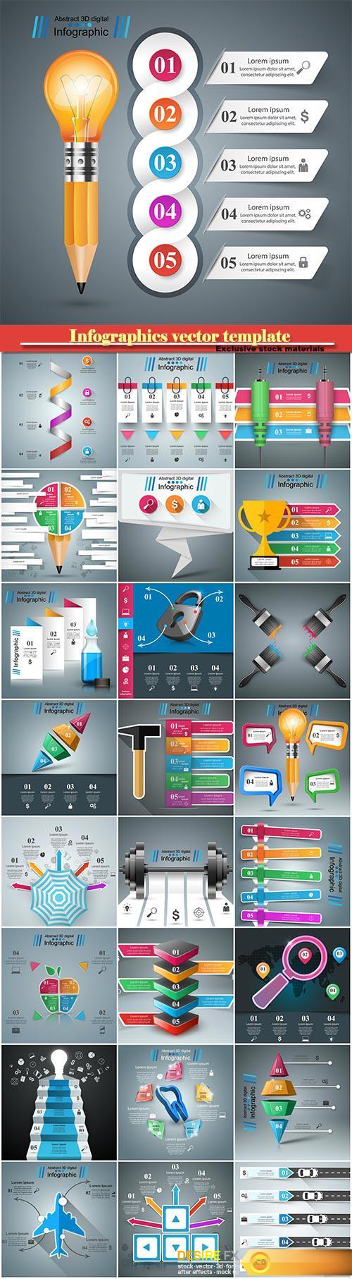 Infographics vector template for business presentations or information banner # 9