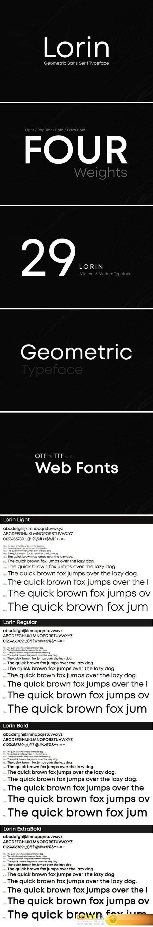 CM - LORIN - Geometric Typeface + WebFont 2428229