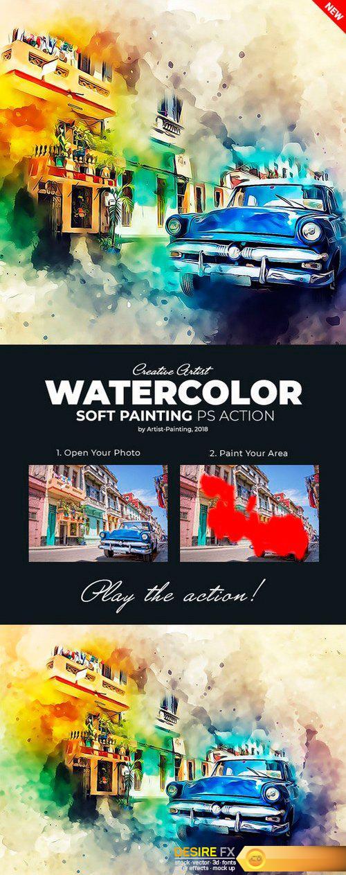 Graphicriver - Watercolor Soft Painting Photoshop Action 22082612
