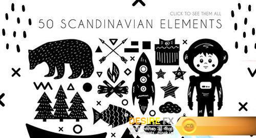CM - Yeti - Scandinavian font & elements 2042753